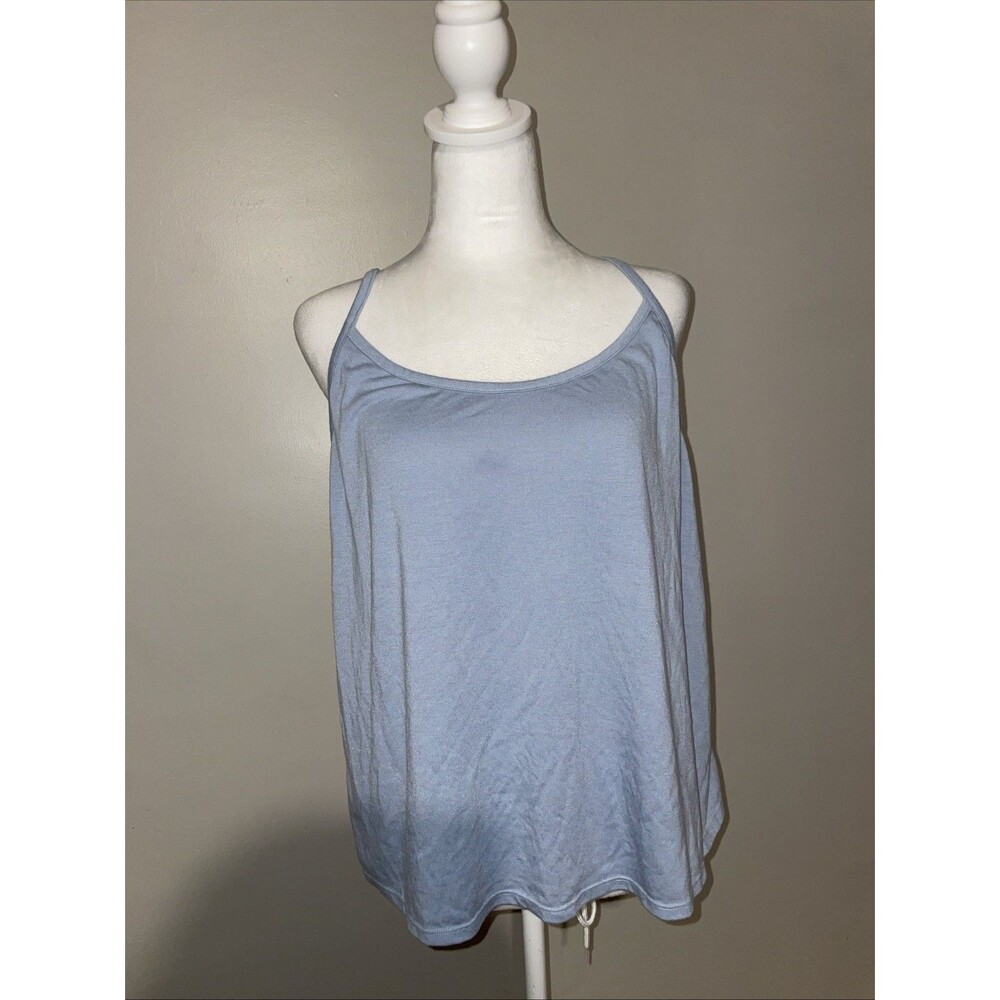 Adore Me 1X Blue Lace Back Cami Top Plus Size Sleeveless Camisole Lingerie